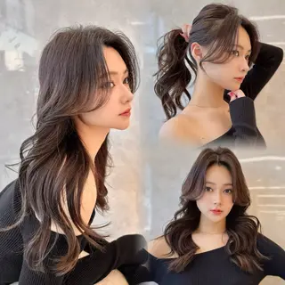 ロング カラー MAEUL luna所属・前髪顔周り/レイヤー 韓国/桔川恒のヘアスタイル