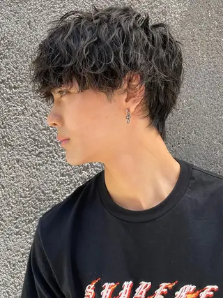 パーマ ショート メンズ ✨【公式】渋谷メンズ サロン BLUCK✨のヘアスタイル