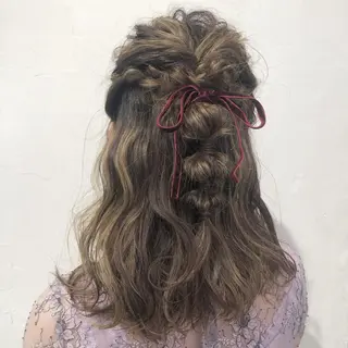 ヘアアレンジ レイヤーカット/ 透明感カラーmikuのヘアスタイル