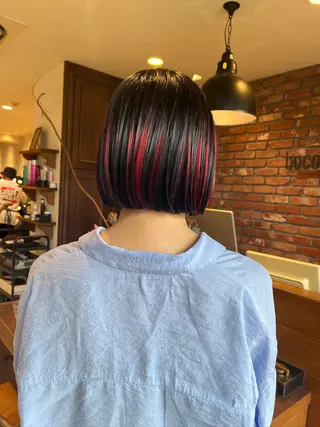 ミディアム カラー miku🎀門前仲町 ブリーチ・レイヤーのヘアスタイル