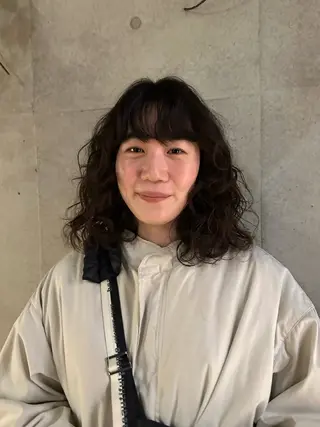 ミディアム パーマ 似合わせカット /パーマ岡本淳平のヘアスタイル