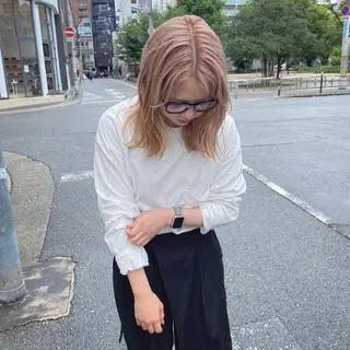 セミロング カラー ハッシュカット カシマハヤトのヘアスタイル