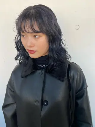 ミディアム カラー MARU レイヤー/パーマのヘアスタイル