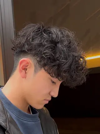 ショート カラー パーマ メンズ Men's salon fifth 渋谷【メンズサロン フィフス】所属・fifth/堀 佳樹のヘアスタイル