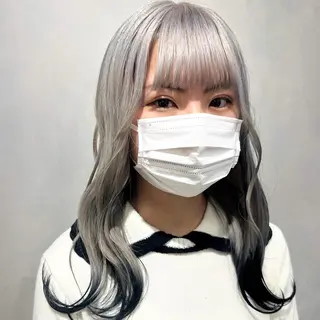 セミロング カラー デザインカラー/パー マ🦖外岡咲希🦖のヘアスタイル