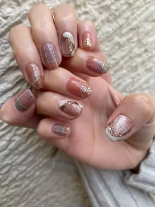 ロング カラー ヘアアレンジ キッズ ネイル マツエク・マツパ アイブロウ 福田 加奈のネイルデザイン