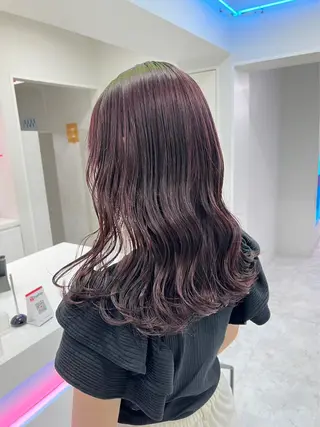 セミロング カラー ヘアアレンジ 透明感ラベンダー💗 SHOのヘアスタイル