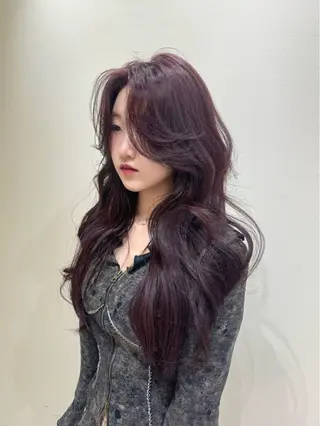 ロング カラー ヘアアレンジ 🤍韓国ヘア🤍 ヨシダリナのヘアスタイル