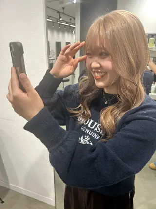 ロング 艶カラー/レイヤー /メンズ/マツエクのヘアスタイル