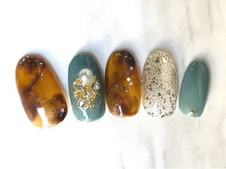 ロング ネイルPetit Ribbonのネイルデザイン