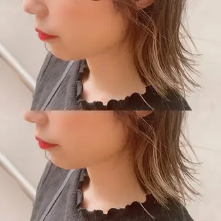 ミディアム カラー box mico. mutsumiのヘアスタイル