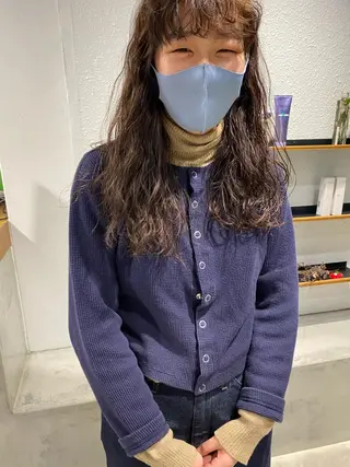 ロング カラー パーマ ヘアアレンジ メンズ キッズ ネイル パーマスタイル🔅 sayacaのヘアスタイル