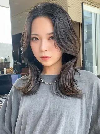 セミロング 【1日2名様限定】 AFLOAT白川雄副のヘアスタイル