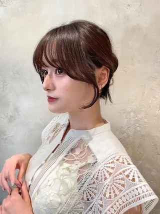 セミロング カラー 顔周り/くびれヘア 韓国ヘア💕風間るなのヘアスタイル