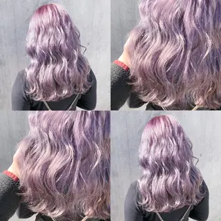 ロング カラー ヘアアレンジ メンズ キッズ 💟Chloe原宿店 🩶ハイトーンのヘアスタイル