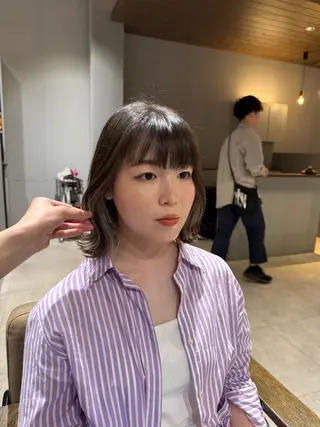 ミディアム カラー エマ ピボット 中川店所属・富原崇太/ 透明感カラー/韓国風のヘアスタイル