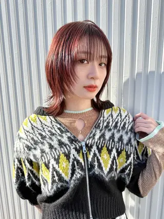 ミディアム ボブ・レイヤー・縮毛 /内藤康太のヘアスタイル