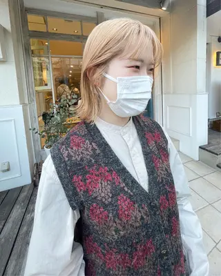 ショート カラー ホンダリサコ 透明感カラー/ボブのヘアスタイル