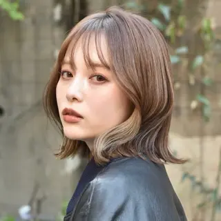 ミディアム カラー うるツヤハイトーン✨ /西川郁巳のヘアスタイル