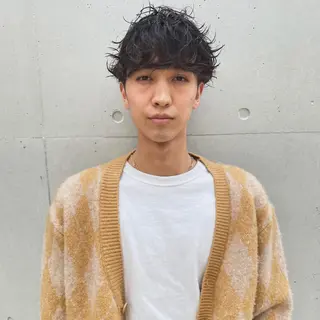 ショート パーマ メンズ 🌈圧倒的デザイン パーマ　関和希のヘアスタイル