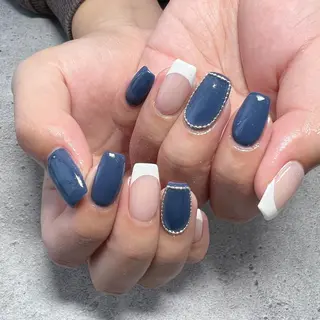 セミロング ネイル nail salon émuのネイルデザイン