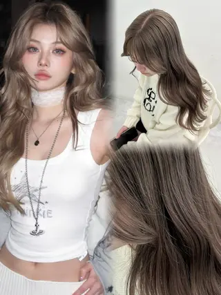 ロング 透明感ハイトーンヘア 🎀ririka🎀のヘアスタイル