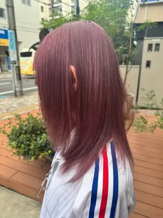ミディアム カラー .*･ﾟカラーリスト .ﾟ･*.みおのヘアスタイル
