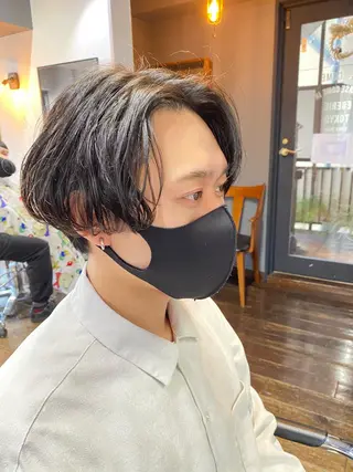 ショート カラー パーマ ヘアアレンジ メンズ ✨前田 優・2拠点✨ ✨恵比寿・札幌店✨のヘアスタイル