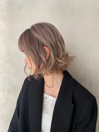 ミディアム カラー nok shibuya所属・✨ハイトーン特化✨ 透明感カラー✨渋谷✨のヘアスタイル