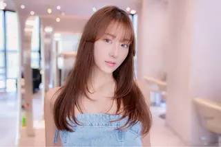 ロング カラー 韓国ヘア顔周りカット そーた/渋谷駅のヘアスタイル