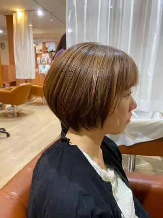 ショート カラー 縮毛矯正とレイヤー /杉村凜汰郎のヘアスタイル