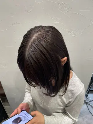 カラー 自然と惹かれる🪷 艶カラー/茉優♩のヘアスタイル