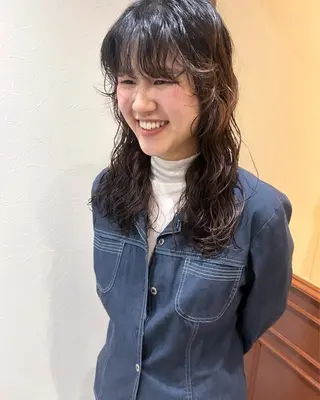 パーマ rena ✶伏見/顔周りカットのヘアスタイル