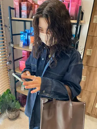 セミロング カラー パーマ パーマ指名No1 /namiのヘアスタイル