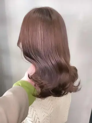 ミディアム カラー 縮毛矯正/髪質改善/ 🔥/銀座/はやとのヘアスタイル