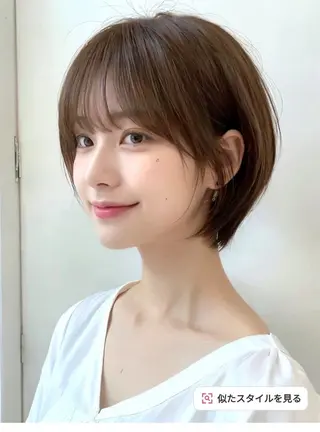 ショート riria/ショート /ブラウンカラー🎀のヘアスタイル