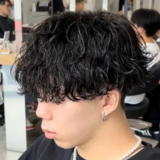 パーマ メンズ 渋谷サーフカール アメカジ美容師のヘアスタイル