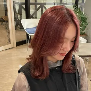 ミディアム カラー 韓国風/透明感カラー 🐵mayu* 🐵のヘアスタイル