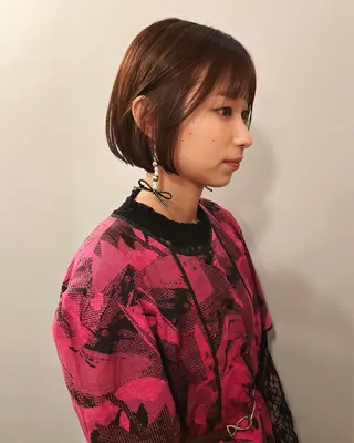 ショート ショート/ボブ/ パーマ/柏原良亮のヘアスタイル