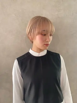 ショート カラー ダブルカラー ブリーチ/kaitoのヘアスタイル