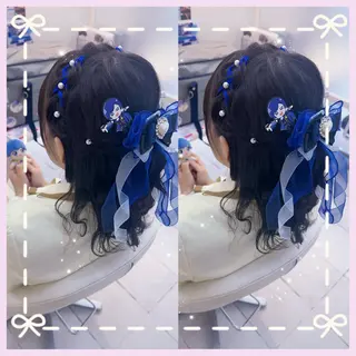 ミディアム ヘアアレンジ エクステ♡ヘアメ 内村麻衣のヘアスタイル