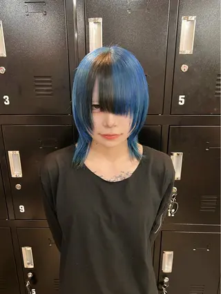 ミディアム カラー ヘアアレンジ 🐺ウルフの神🐺 /カラー/けいすけのヘアスタイル