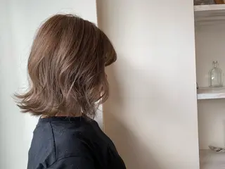 ミディアム カラー ボブウルフ／ボブ Satsuki【名駅のヘアスタイル