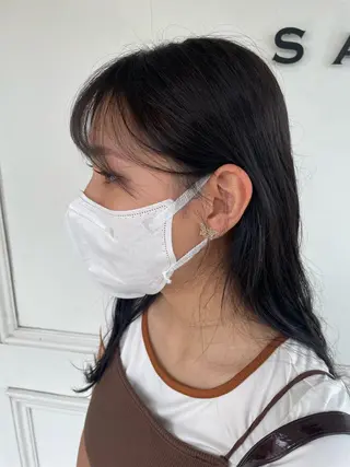 ミディアム カラー SARA古賀店 かすみ🐬🩵のヘアスタイル