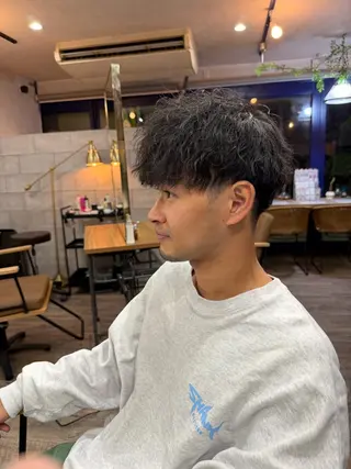 ショート パーマ t.hair垂門真吾 曲がる縮毛矯正/ボブのヘアスタイル