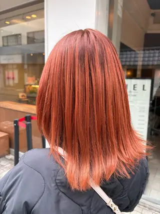 セミロング カラー アベ ミスズのヘアスタイル