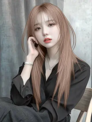 ロング GiseL 梅田【ジゼル】所属・透明感カラー × ハイトーン さきのヘアスタイル