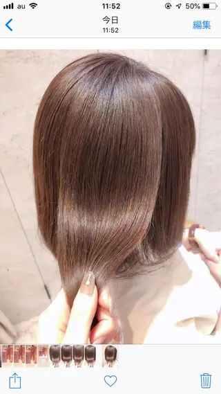 ミディアム 代表山口ひな 髪質改善のプロのヘアスタイル