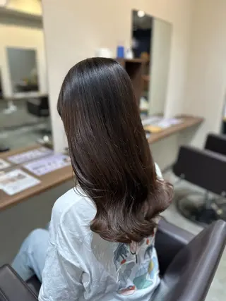 ロング カラー パーマ 巻けるケア縮毛矯正✨ ケアカラー✨山下のヘアスタイル