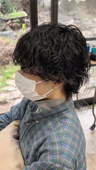 ミディアム パーマ メンズ メンズStylist 山根慧のヘアスタイル